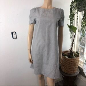 HAZZYS short sleeve round neck blue, white stripes dress